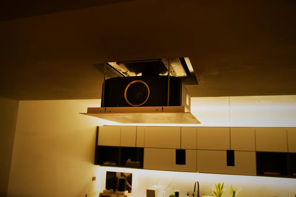 Motorized projector lift demonstration
