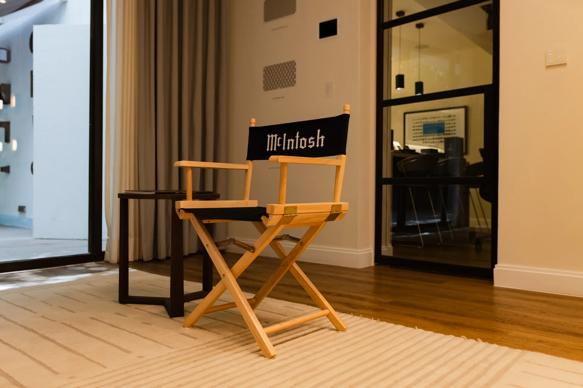 Barcelona chair in the Stereotek showroom listening area